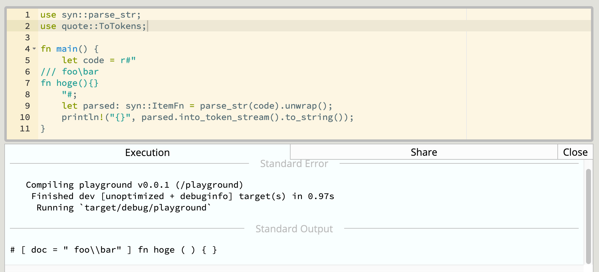 backslash-parse-experiment